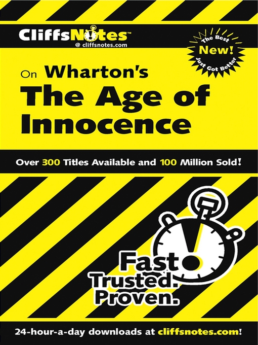 Cover image for CliffsNotes on Wharton's The Age of Innocence